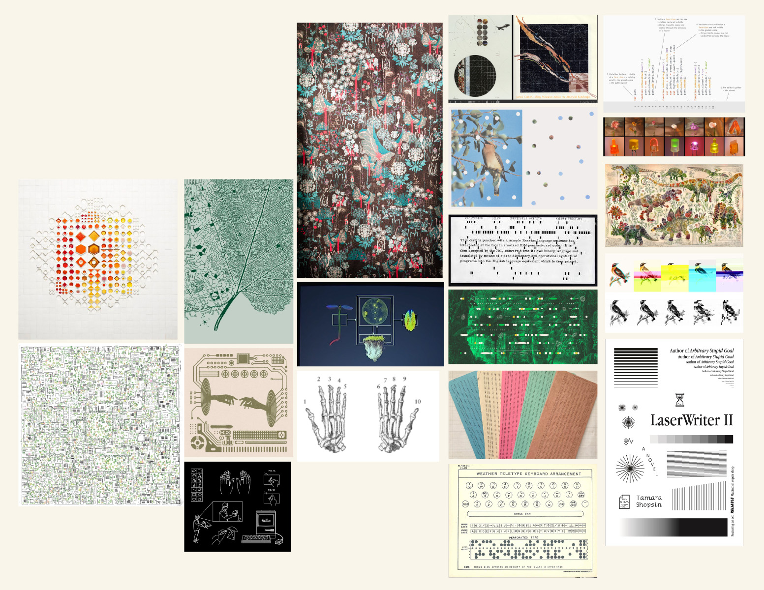 Kirjan moodboard