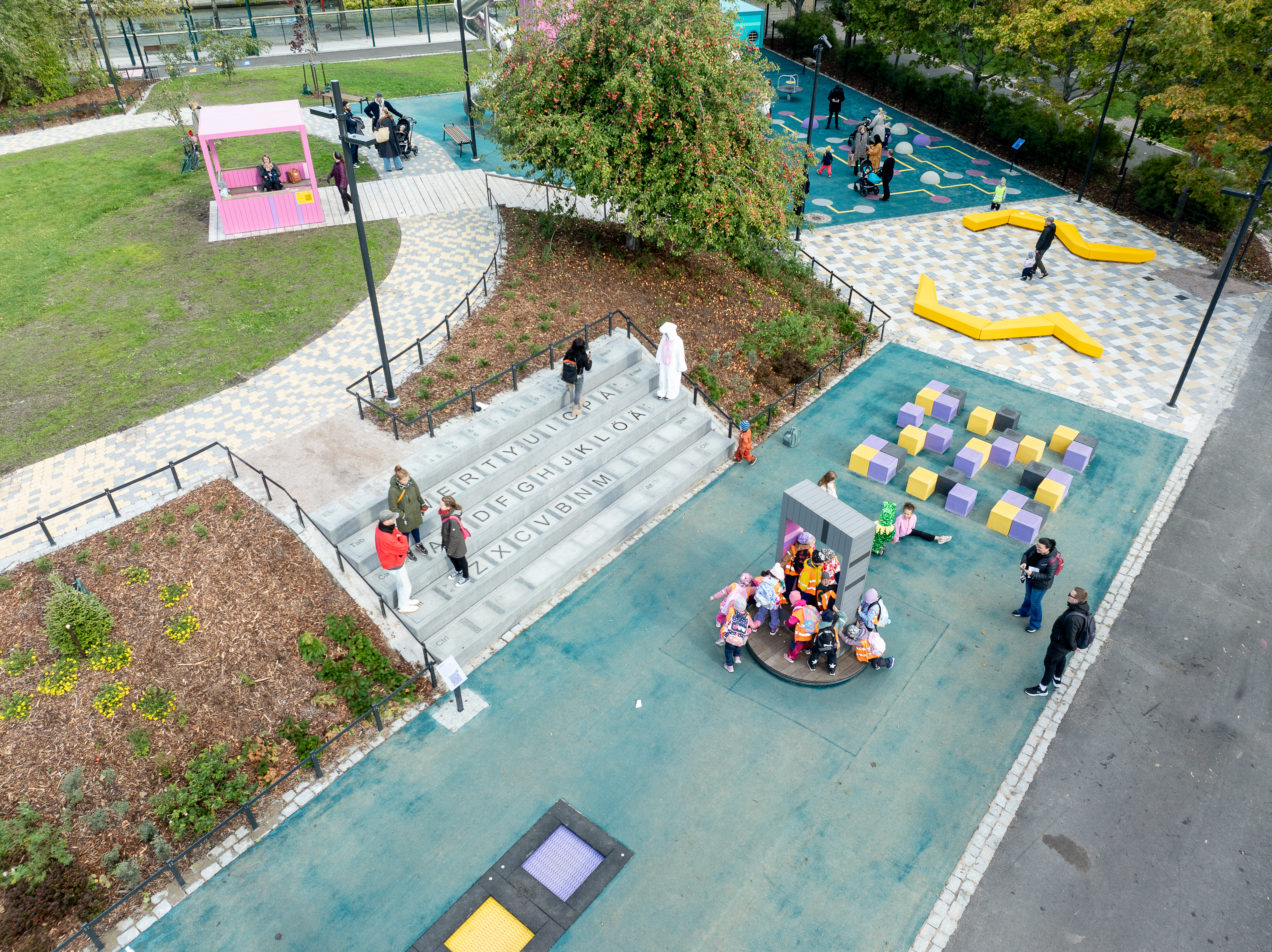 Ruoholahti Playground, aerial view. Picture by: Leena Karppinen / Helsinki
