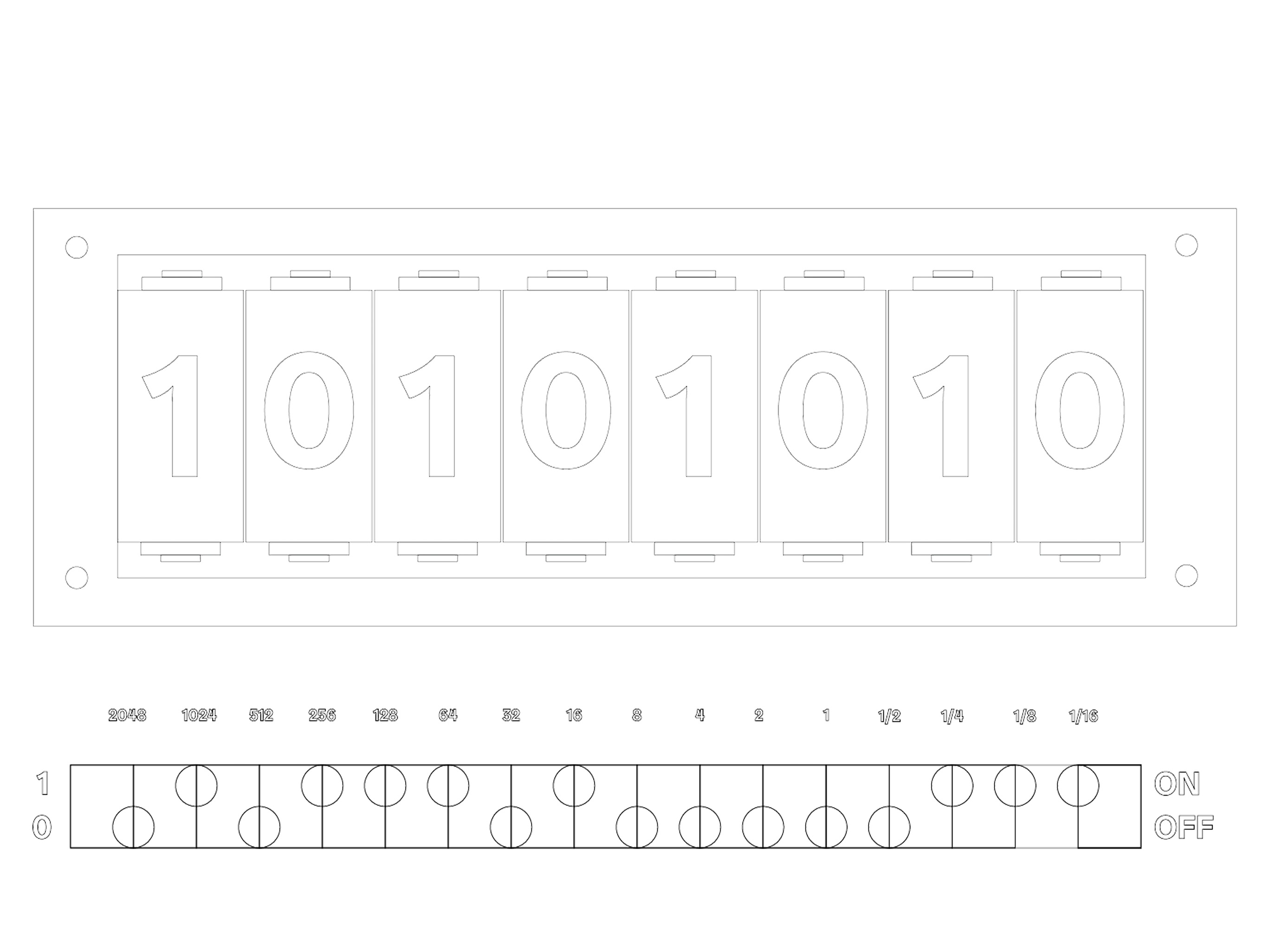 Sketch of the Binary Abacus